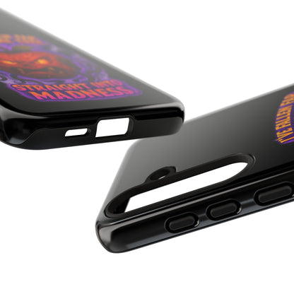 Phone Case — 'I've Fallen Far From the Tree, Straight Into Madness' Pumpkin Horror Design