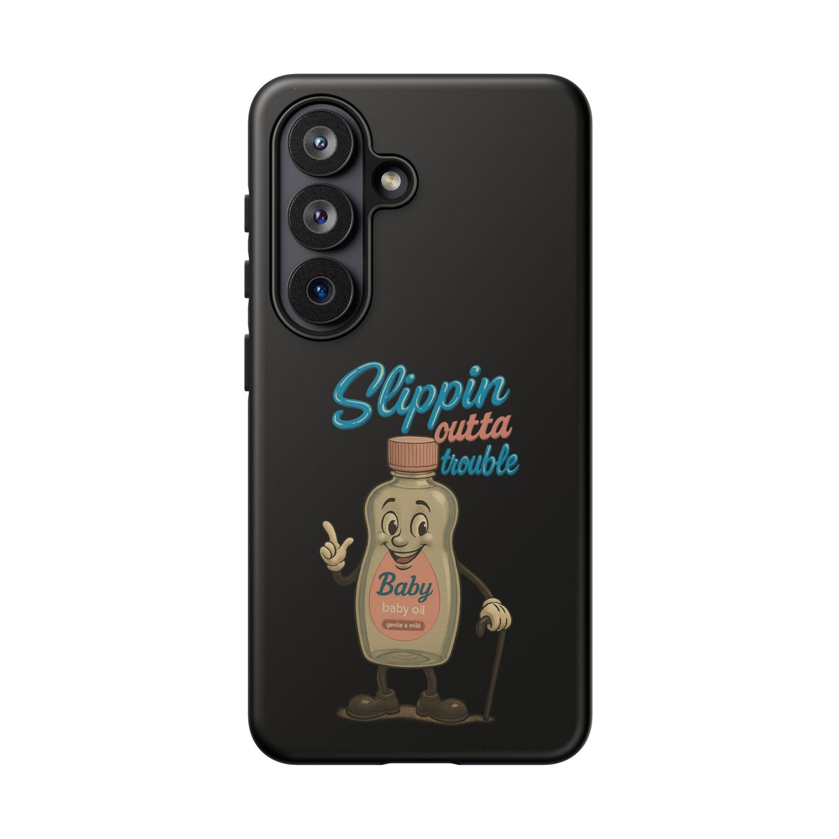 Phone Case — Retro 'Slippin Outta Trouble' Baby Bottle Design