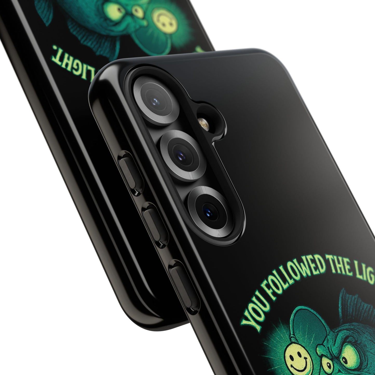 Anglerfish Phone Case – “You Followed The Light, That’s On You” Glow Horror Protective Case
