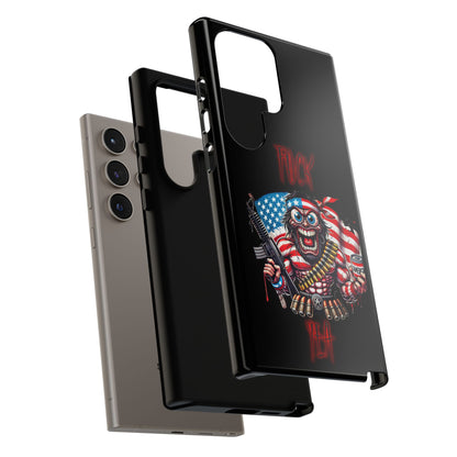 Phone Case — American Flag Skull Soldier Design (Tough Cases)