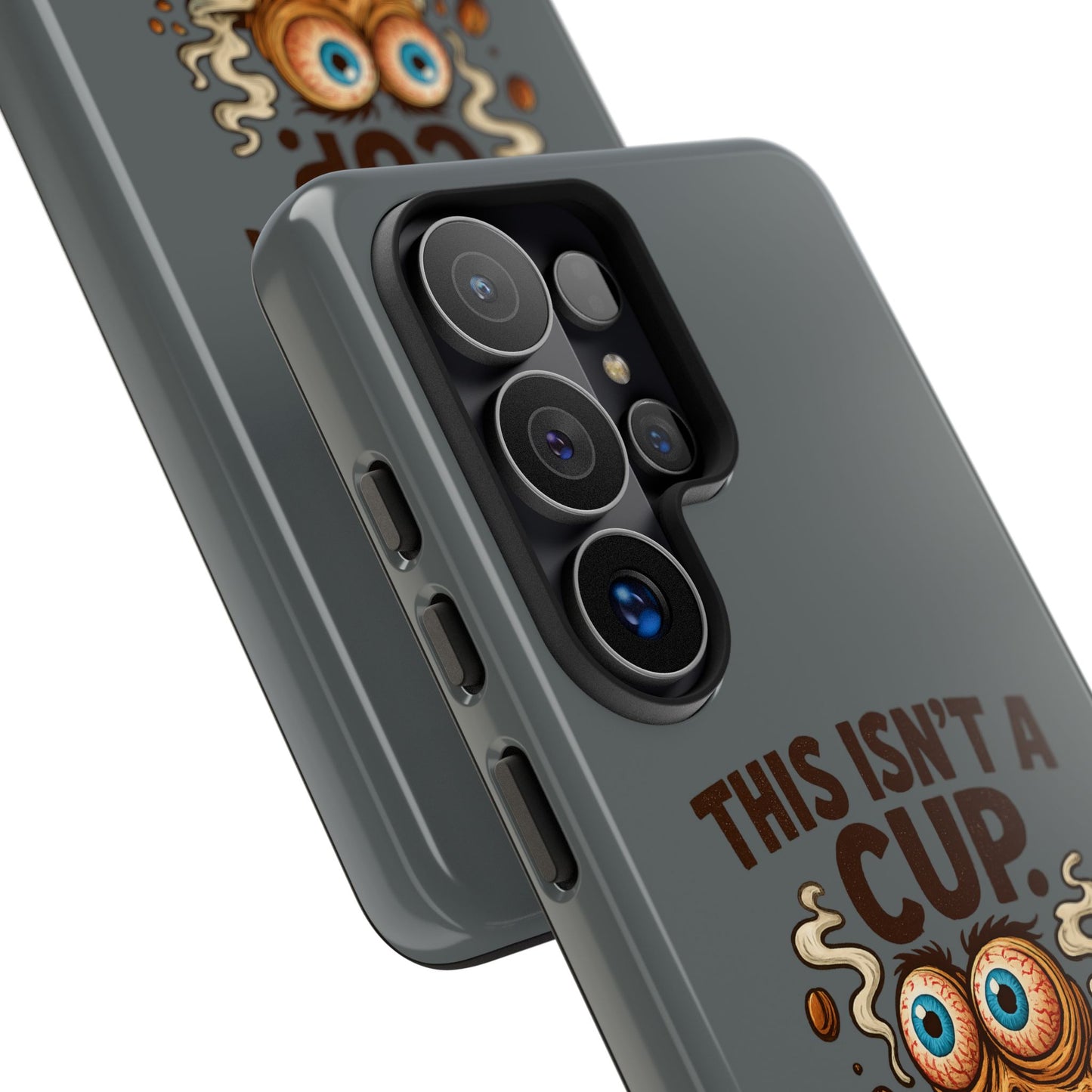 Phone Case — "This Isn't a Cup, It's a Cry for Help" Funny Coffee Monster Design