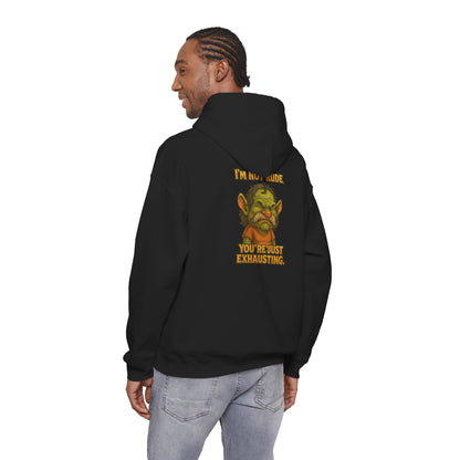 Troll Face Hoodie — "I'm Not Mad, You're Just Exhausting" Graphic Pullover