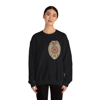 Flames Test Metal Courage Defines the Firefighter Crewneck Sweatshirt