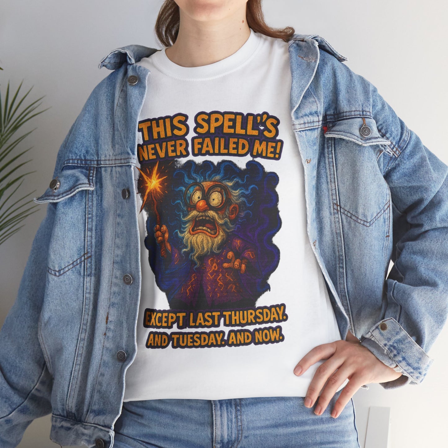 This Spell's Never Failed Me Wizard Tee | Funny Magic Illustration