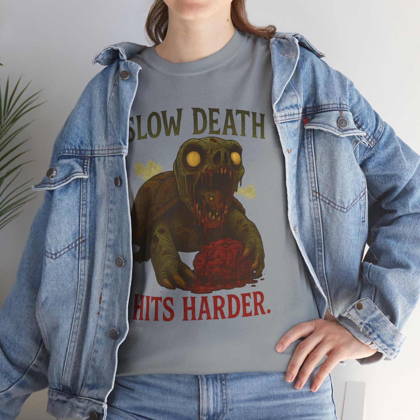 Slow Death Hits Harder – Zombie Turtle Tee