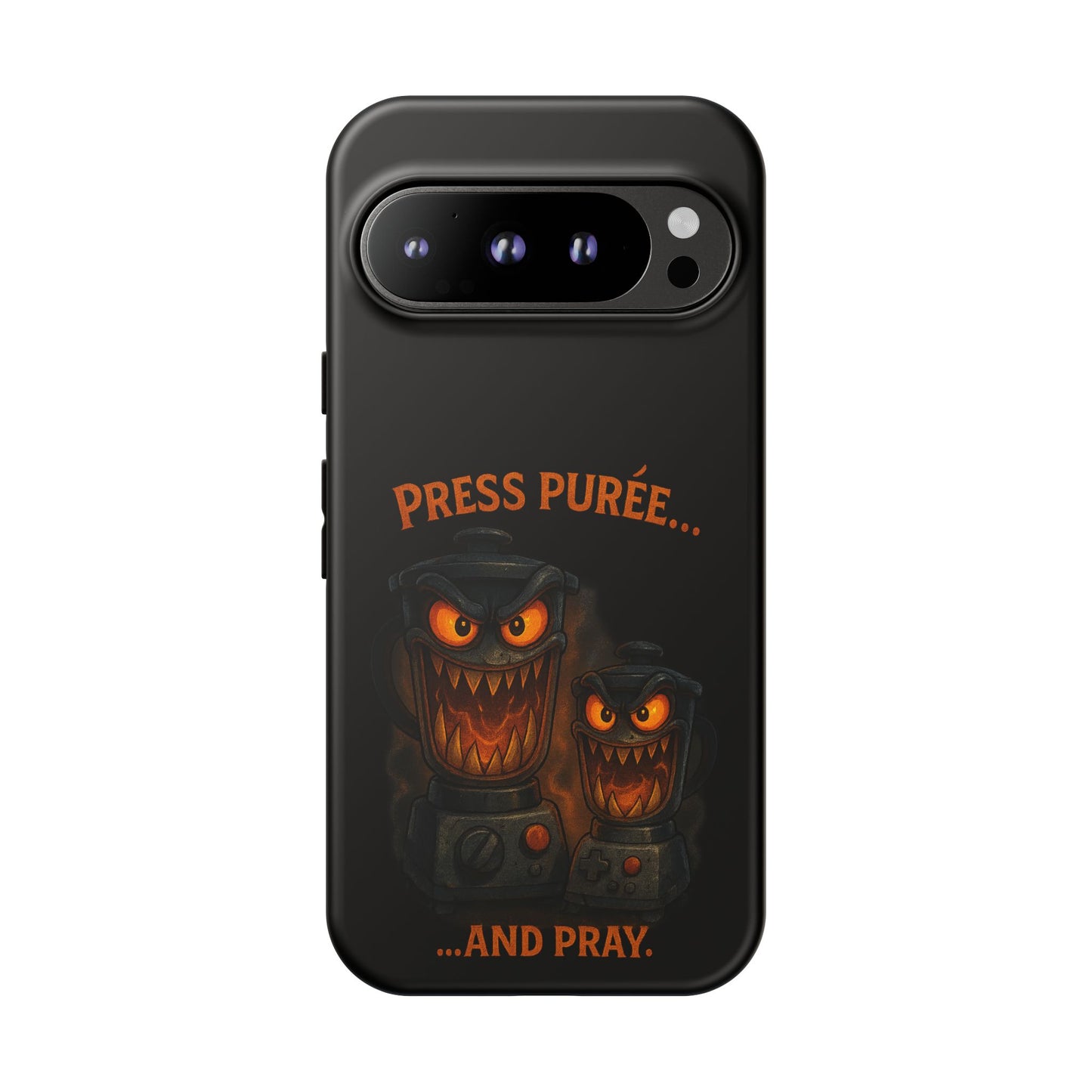 Phone Case - 'Press Purée...and Pray' Halloween Horror Protective Cover