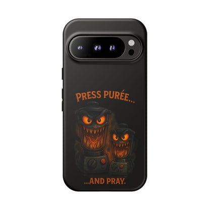 Phone Case - 'Press Purée...and Pray' Halloween Horror Protective Cover