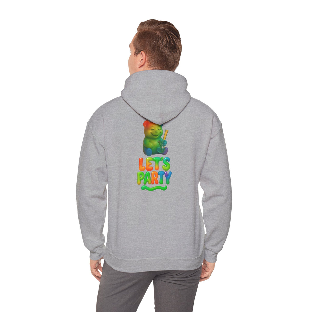 Hoodie — Colorful 'Let's Party' Gummy Bear Graphic Hoodie
