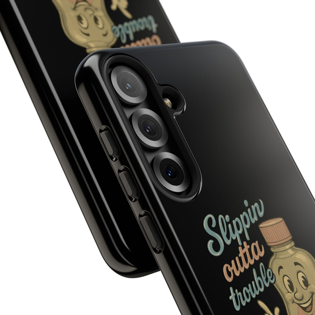 Phone Case — 'Slippin Outta Trouble' Retro Baby Oil Mascot