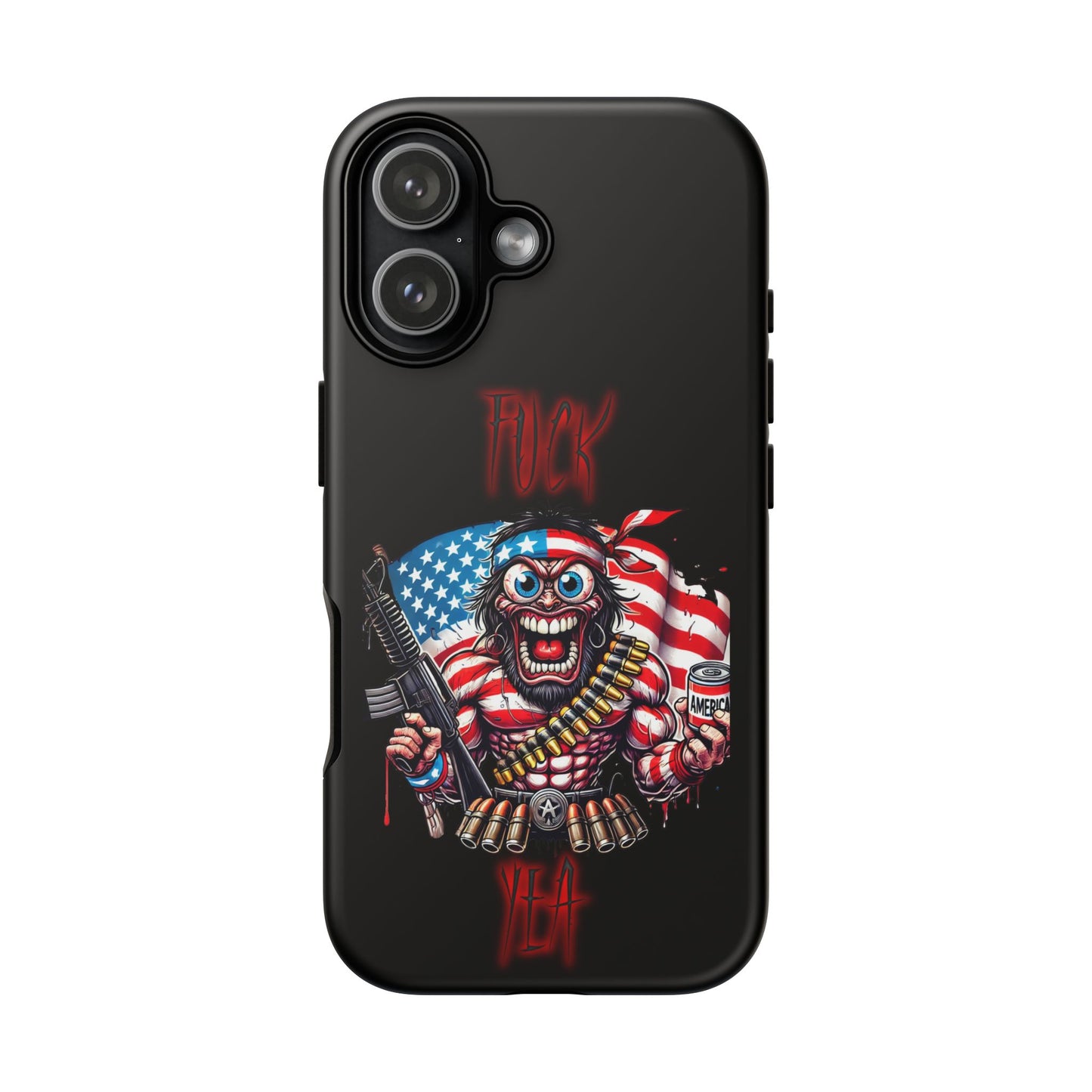 Phone Case — American Flag Skull Soldier Design (Tough Cases)