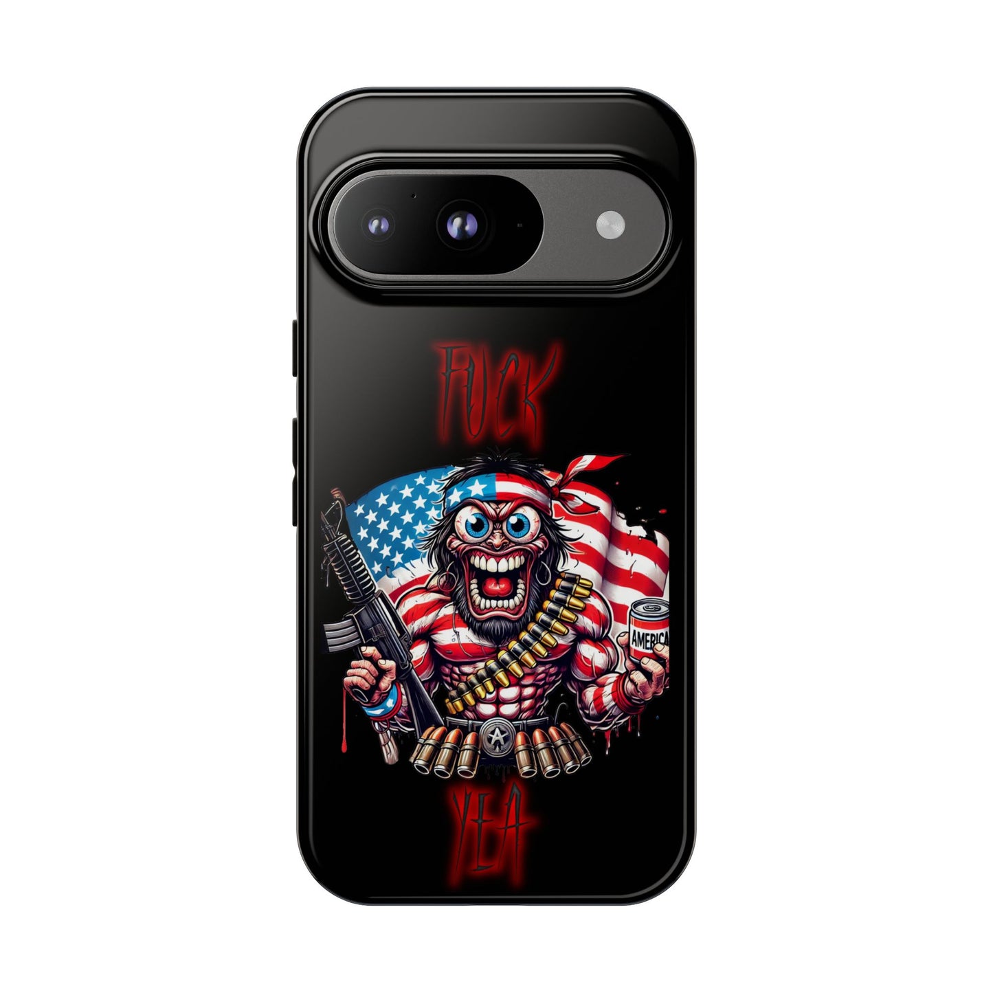 Phone Case — American Flag Skull Soldier Design (Tough Cases)