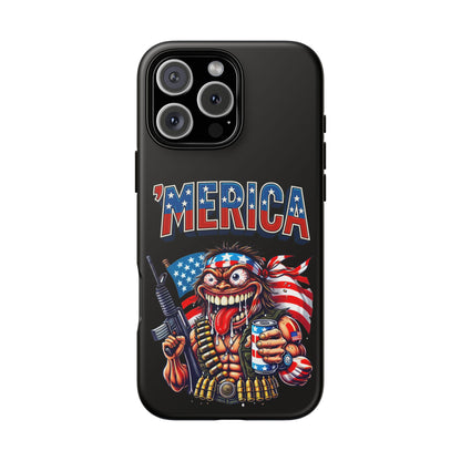 'MERICA Patriotic Phone Case — American Flag Madman Design