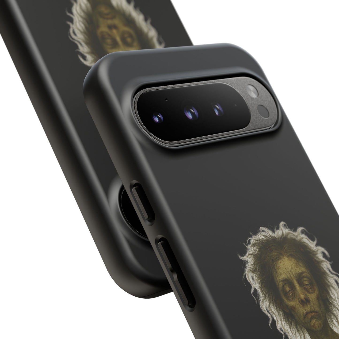 Phone Case — “Cursed to Rise Before Coffee Was Brewed” Goth Horror Design