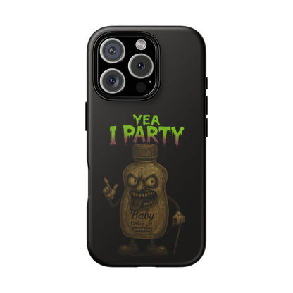 Phone Case — 'Yea I Party' Creepy Baby Bottle Graphic