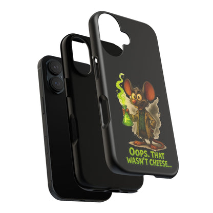 Phone Case — Funny Cartoon Rat "Oops That Wasn't Cheese" Protective Cover