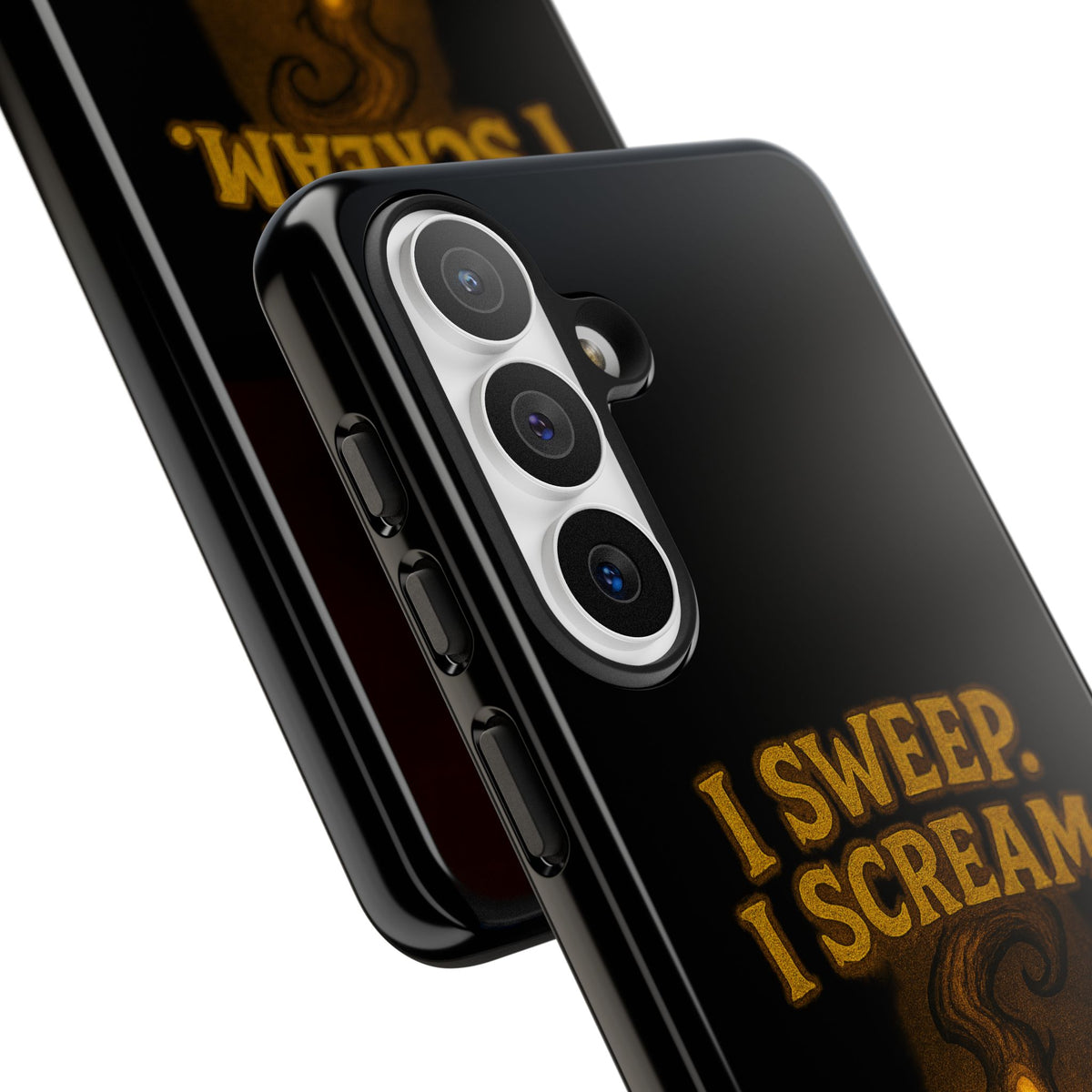 Phone Case — "I Sweep. I Scream. I Smile in That Order." Halloween Horror Design