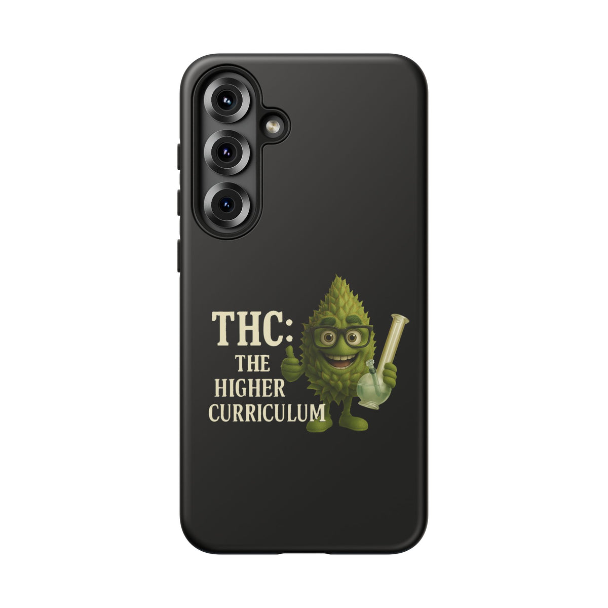THC The Higher Curriculum Phone Case – Funny Cannabis Nug Cartoon iPhone Case