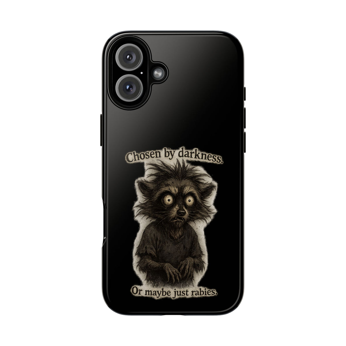 Phone Case - "Chosen by Darkness (Or Maybe Just Rabies)" Cute Creepy Retro Creature Protective Case
