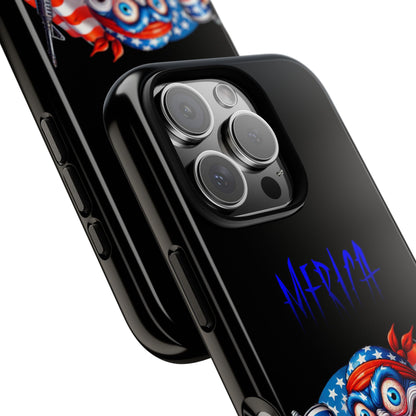 Phone Case — Patriotic 'Merica Clown with Flag, Beer & Rifle