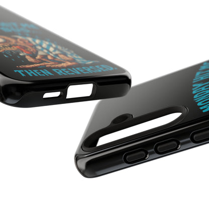 Phone Case — "Monday Hit Me Like a Bus... Then Reversed" Funny Grotesque Zombie Design