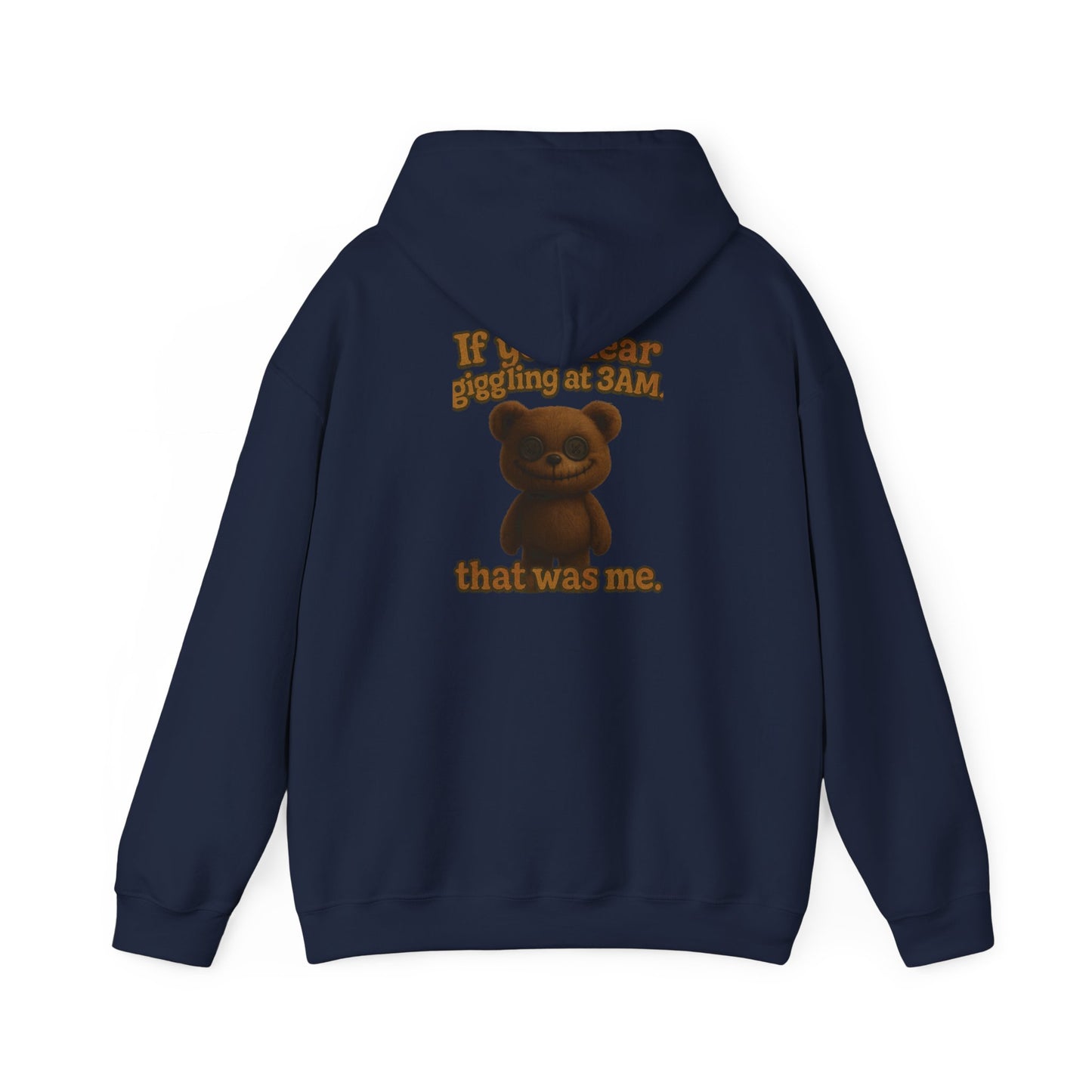 Bear Graphic Hoodie — "It Was Me" Cute Teddy Back Print