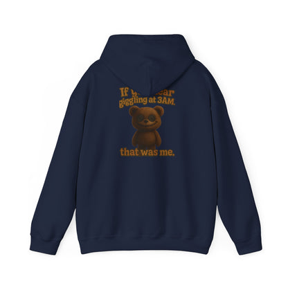Bear Graphic Hoodie — "It Was Me" Cute Teddy Back Print
