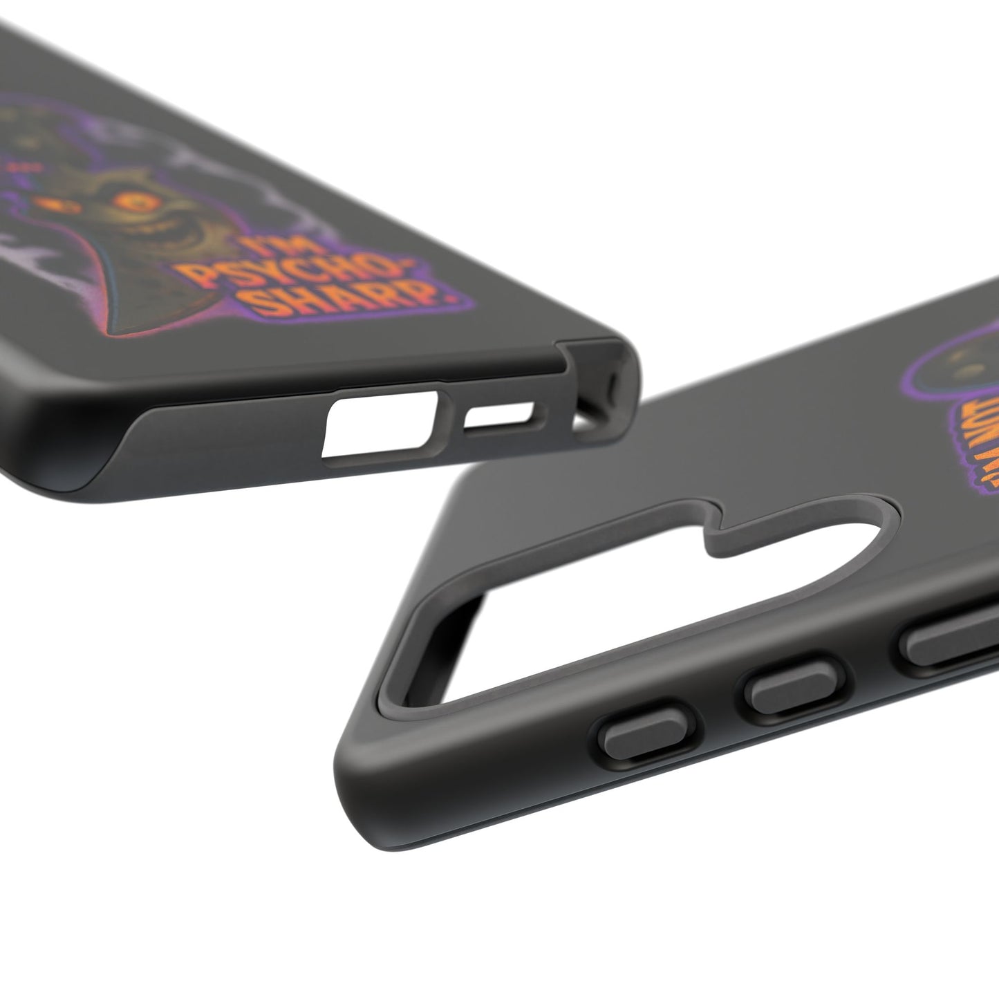 Knife Graphic Phone Case — "I'm Not Just Sharp... I'm Psycho-Sharp" Horror Phone Cover