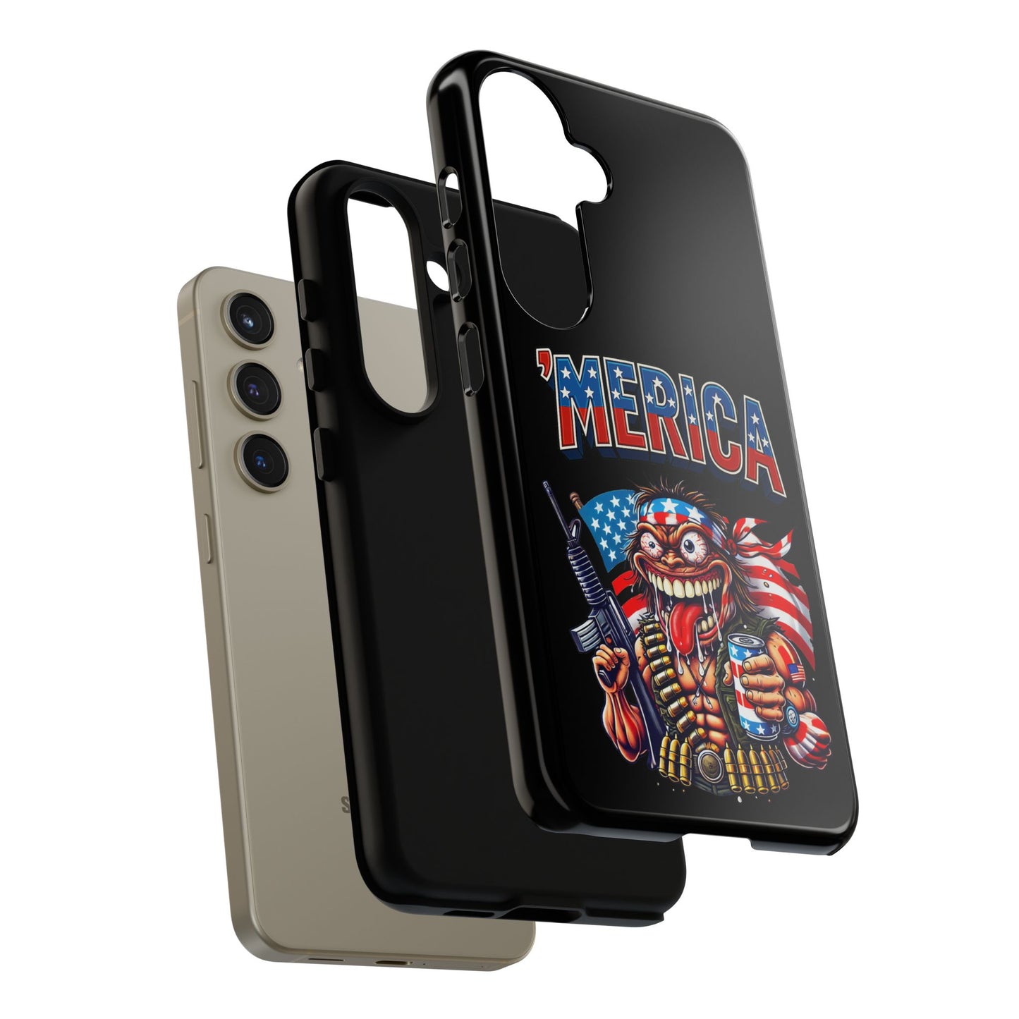 'MERICA Patriotic Phone Case — American Flag Madman Design