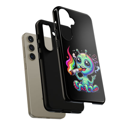 Alien Smoking Rainbow Joint Phone Case — Cute Psychedelic Cannabis iPhone Cover