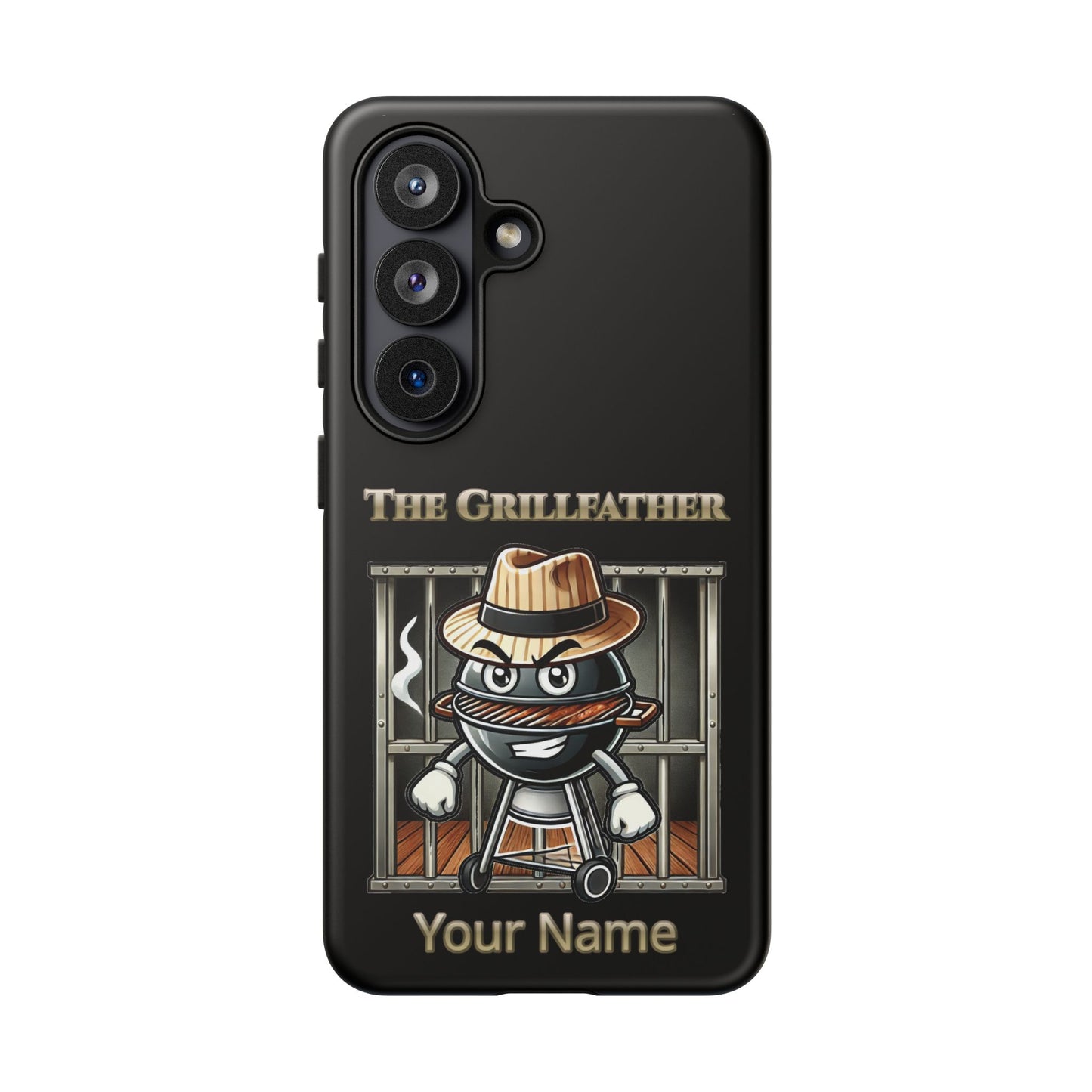 Grillfather Personalized Phone Case — Funny BBQ Smoker Design
