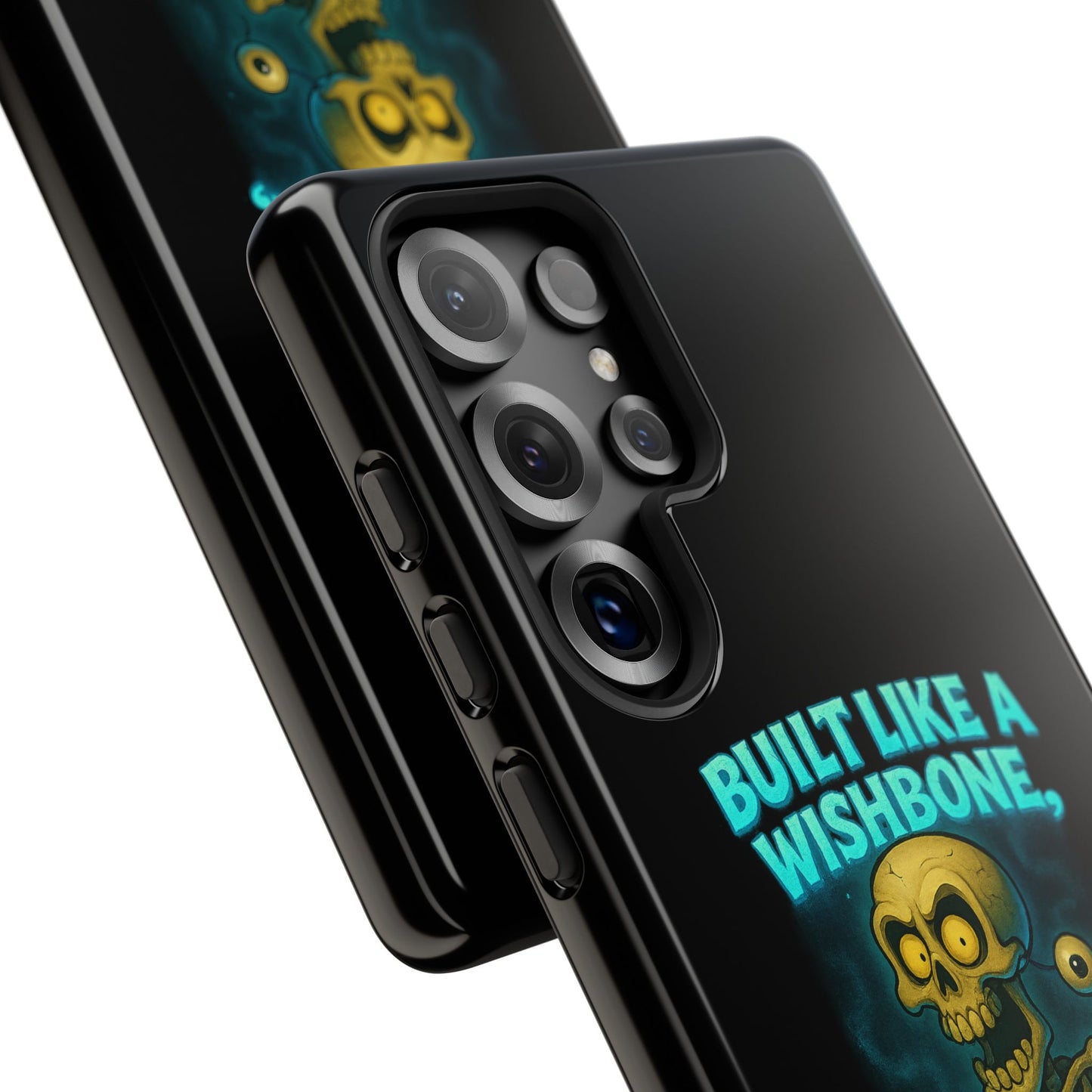 Phone Case — "Built Like a Wishbone, Vibes Like a Crypt Keeper" Skeleton Tough Case