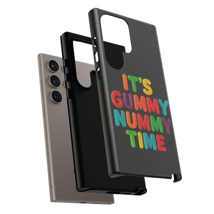 Phone Case — "It's Gummy Nummy Time" Colorful Candy Lettering Protective Case