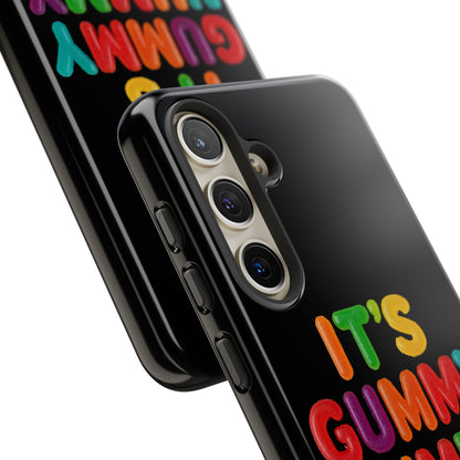 Phone Case — "It's Gummy Nummy Time" Colorful Candy Lettering Protective Case