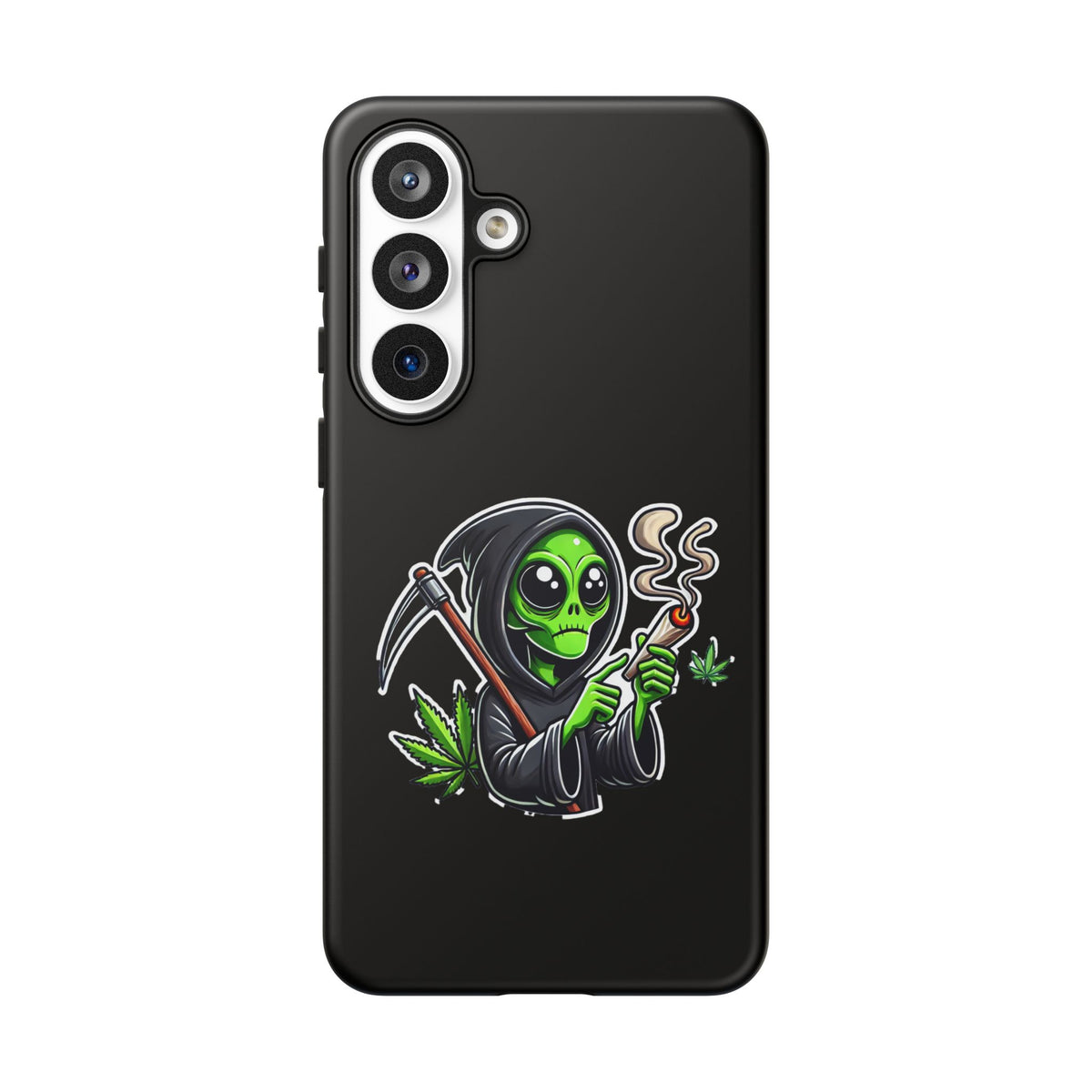 Reaper Alien Phone Case – Cute Grim Reaper Smoking Weed iPhone Case