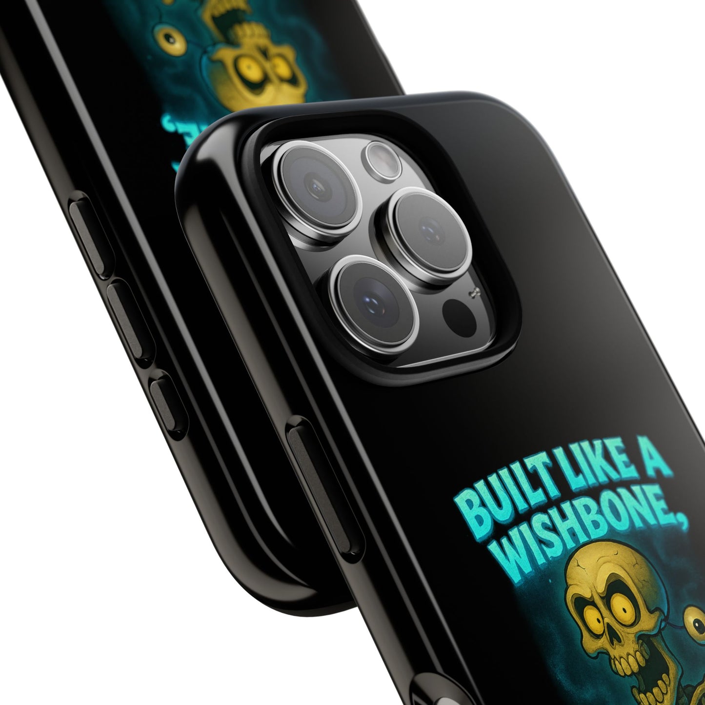 Phone Case — "Built Like a Wishbone, Vibes Like a Crypt Keeper" Skeleton Tough Case