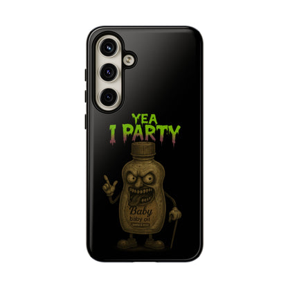 Phone Case — 'Yea I Party' Creepy Baby Bottle Graphic