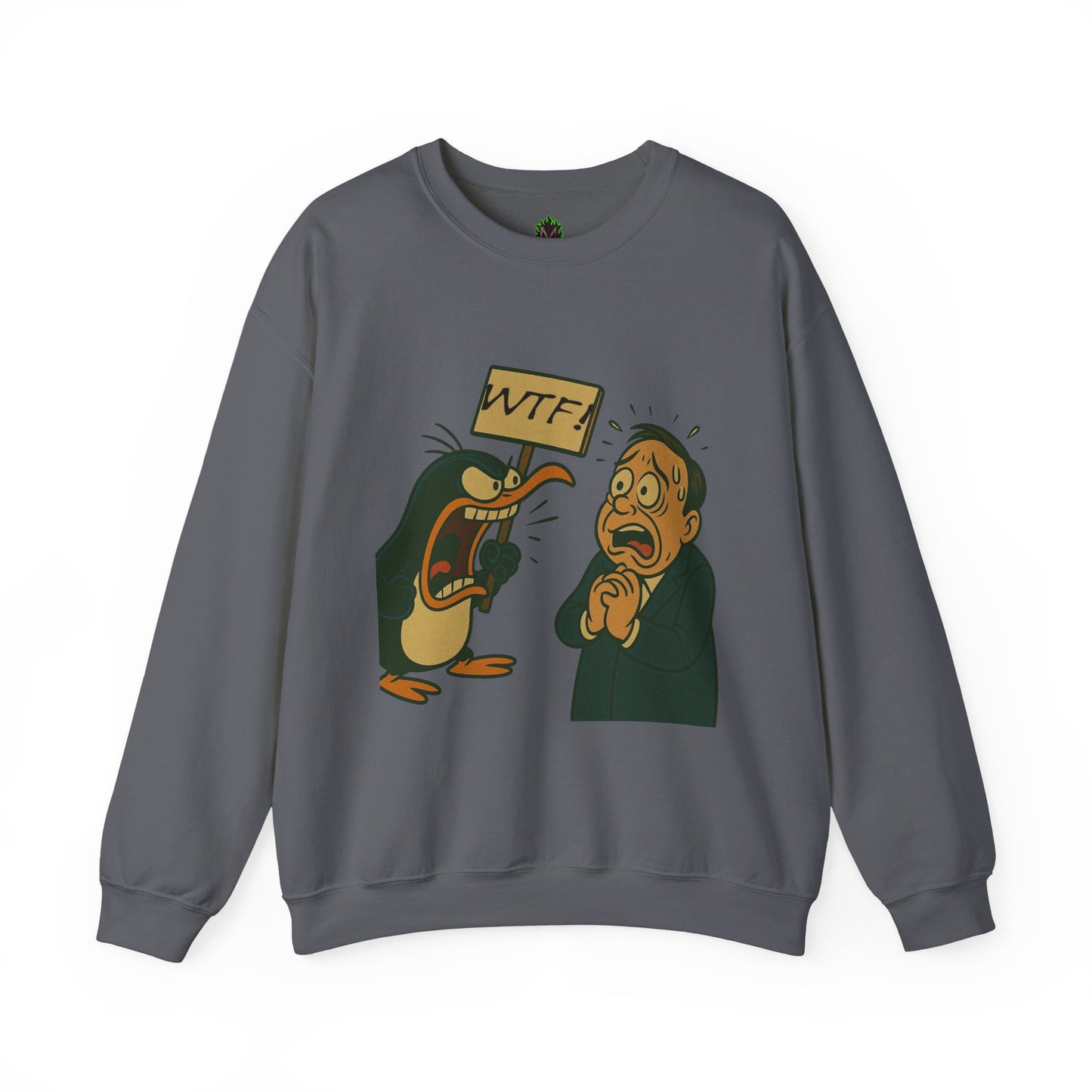 WTF Angry Penguin Crewneck Sweatshirt