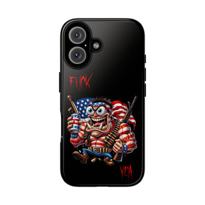 Patriotic Madman Phone Case — 'Funk Yea' USA Flag Tough Case