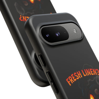 Phone Case — 'Fresh Linen? I Smell Fear.' Spooky Pumpkin Horror Protective Case