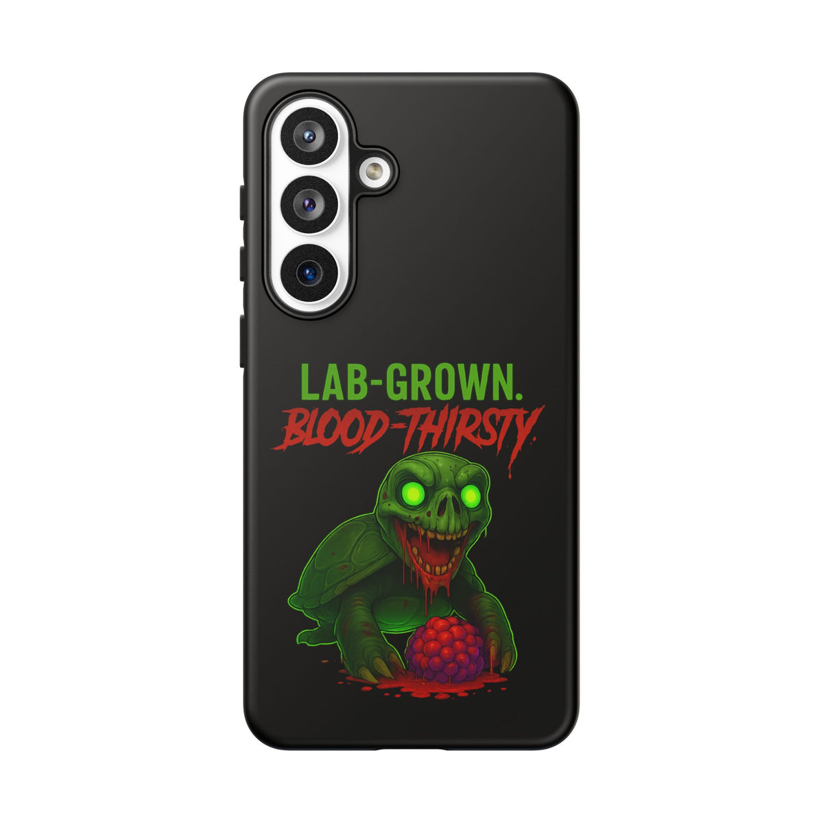 Phone Case — “Lab-Grown. Blood-Thirsty!” Green Monster Horror Design