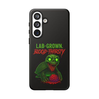 Phone Case — “Lab-Grown. Blood-Thirsty!” Green Monster Horror Design