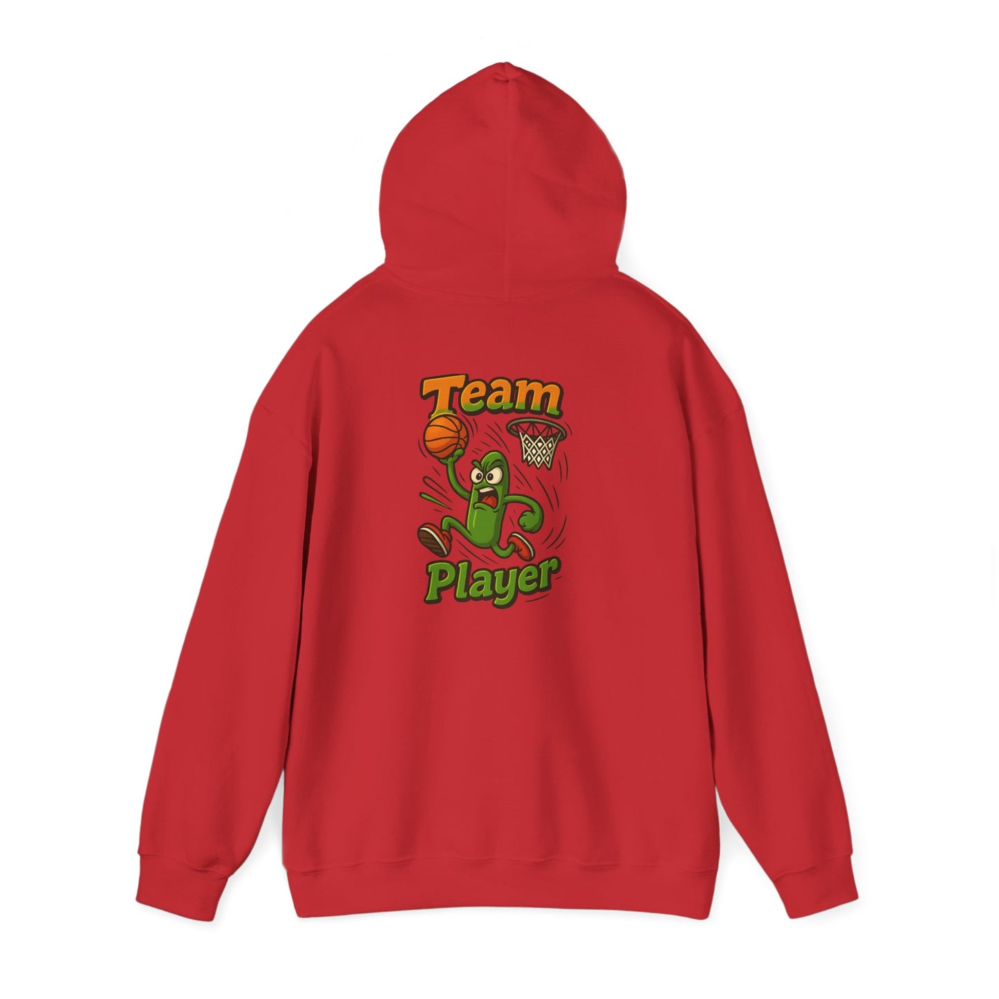 Basketball Pickle Player Hoodie — Funny Sports Cartoon Hoodie for Fans & Players