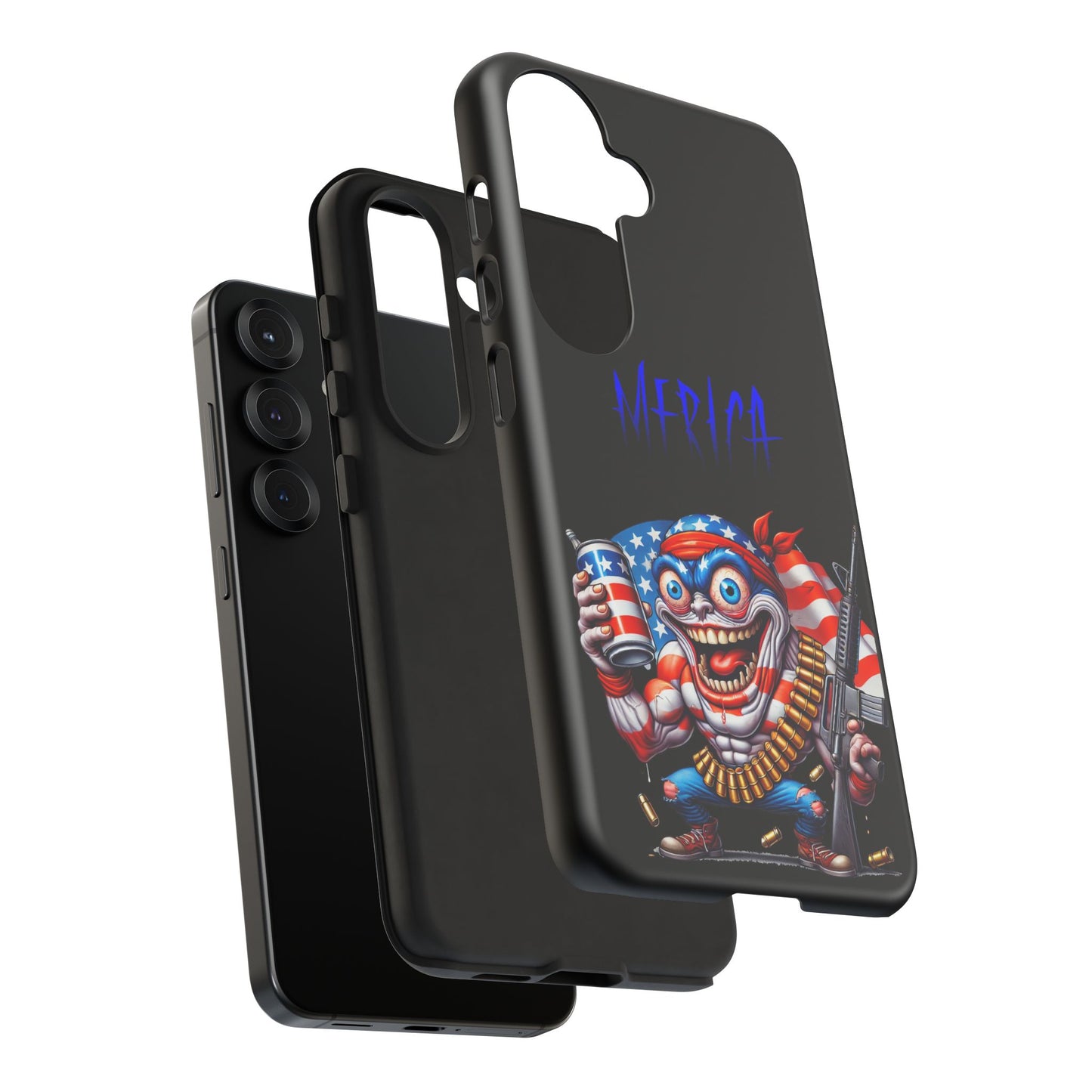 Phone Case — Patriotic 'Merica Clown with Flag, Beer & Rifle
