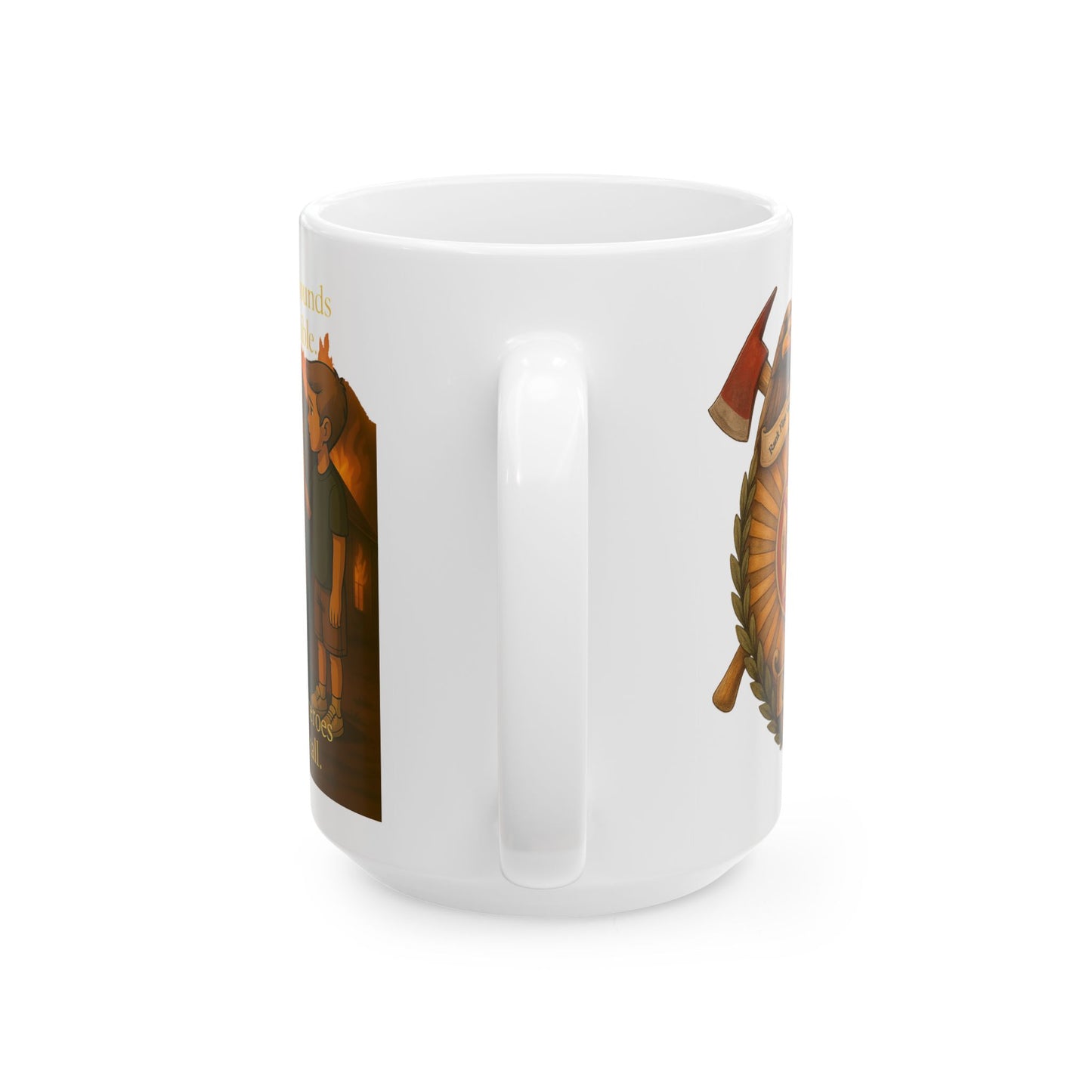 Not All Heroes Stand Tall – Firefighter PTSD Awareness Mug
