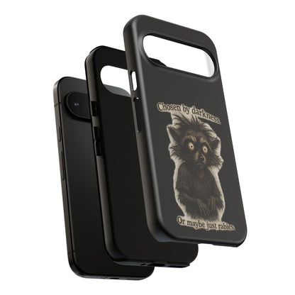 Phone Case - "Chosen by Darkness (Or Maybe Just Rabies)" Cute Creepy Retro Creature Protective Case