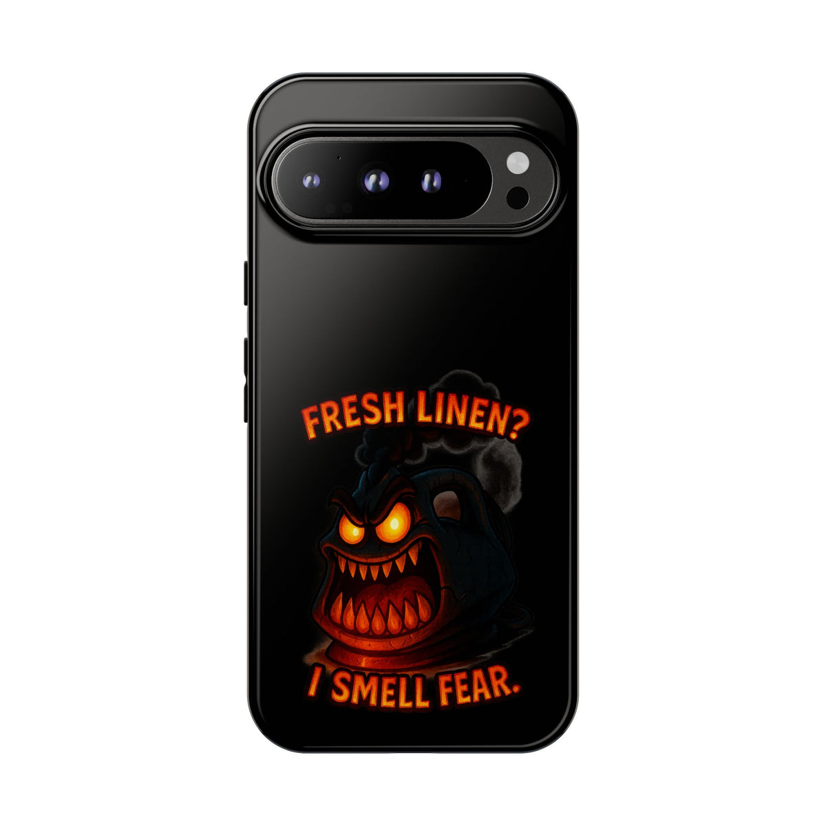 Phone Case — 'Fresh Linen? I Smell Fear.' Spooky Pumpkin Horror Protective Case