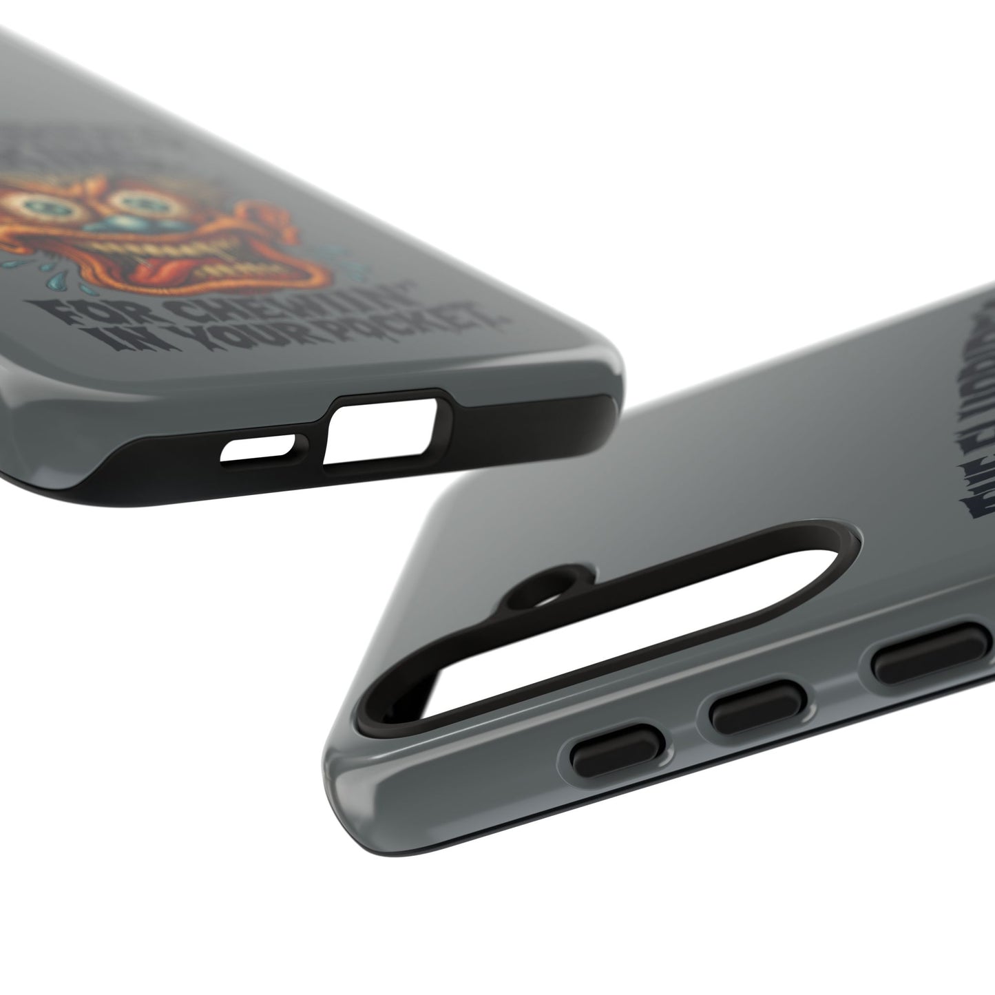 Phone Case — Retro Horror Graphic “The Fluoride’s Working” Shock Art
