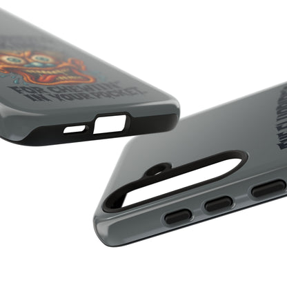 Phone Case — Retro Horror Graphic “The Fluoride’s Working” Shock Art