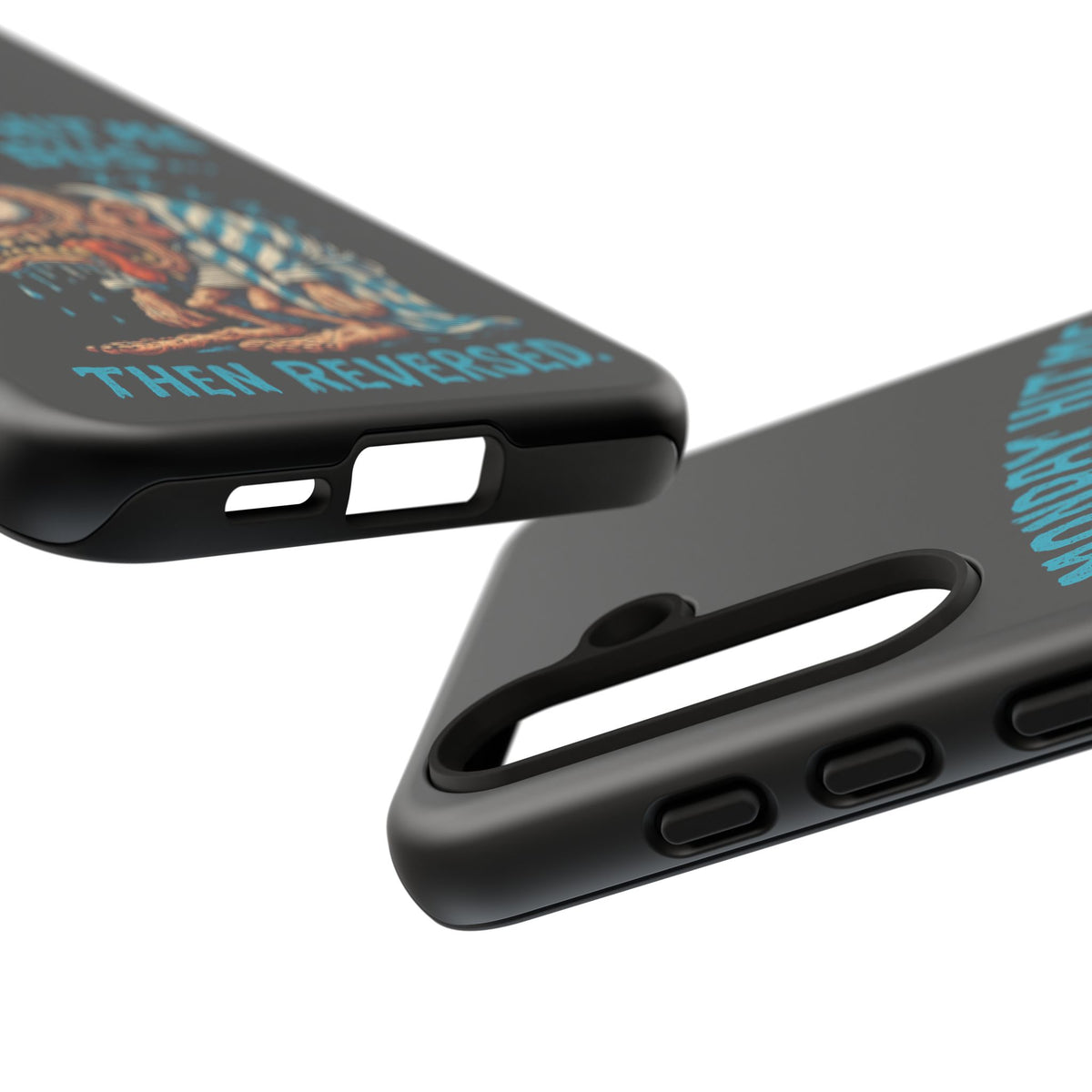 Phone Case — "Monday Hit Me Like a Bus... Then Reversed" Funny Grotesque Zombie Design