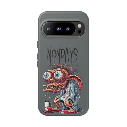 Mondays Zombie Character Phone Case – Funny Groggy Coffee Phone Cover